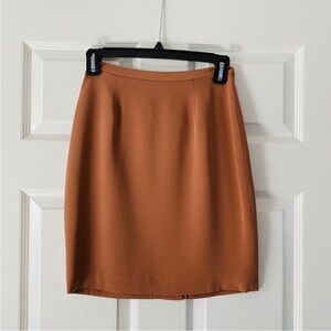 Hugo Buscati silk rust pencil skirt